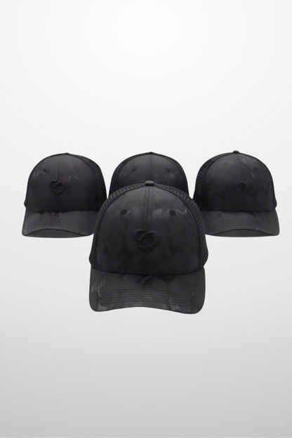 Black Camo Cap with adjustable strap