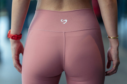 High Rise Leggings Tuscan Pink Back Close up