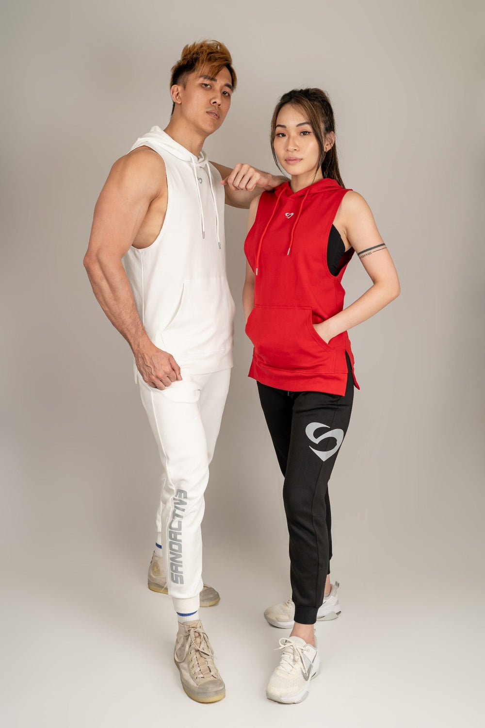 Unisex Sleeveless Hoodie White