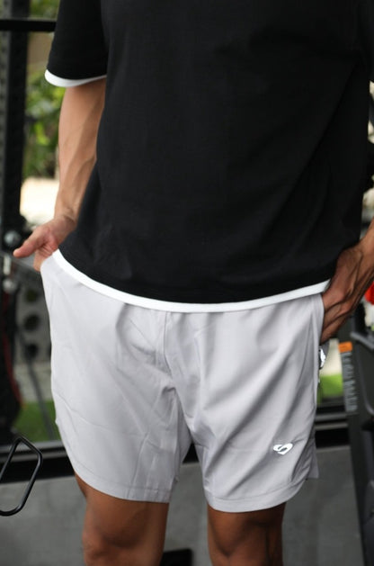 Men's 8" Curved Hem Shorts Ivory White