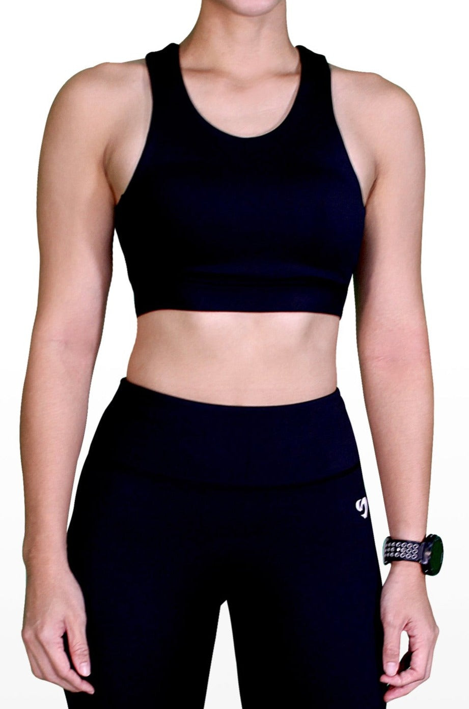 LUXE Medium-High Support Mesh Back Sports Bra Black