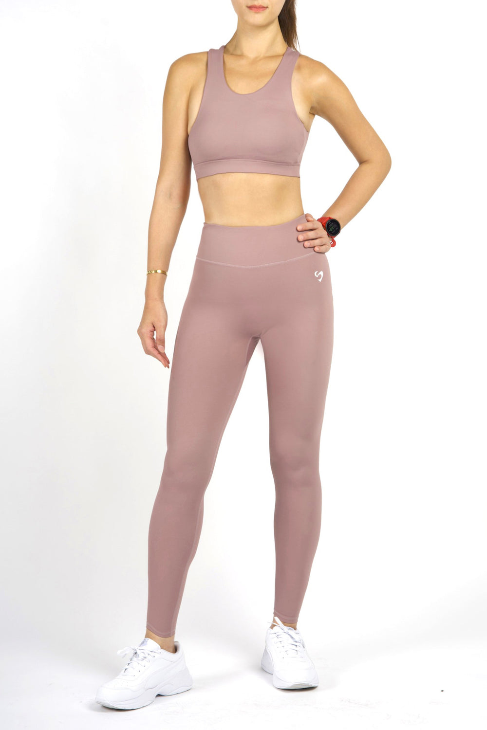 LUXE Anti-slip Legging With Back Pocket Ash Pink