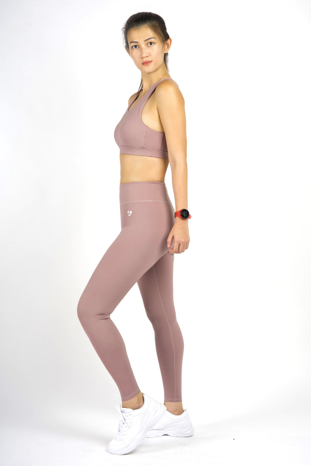 LUXE Anti-slip Legging With Back Pocket Ash Pink