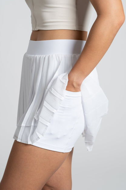 Tennis Skort White with inner tights & two pockets 